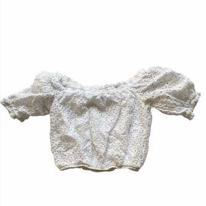 Forever 21 White Off the Shoulder Peasant Blouse